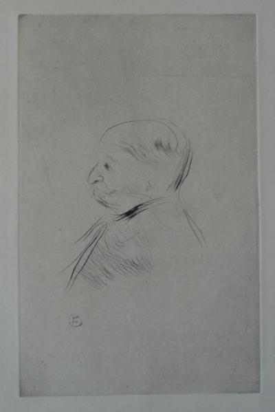 Henri de TOULOUSE LAUTREC : Portrait de Monsieur X - Gravure originale signée 2