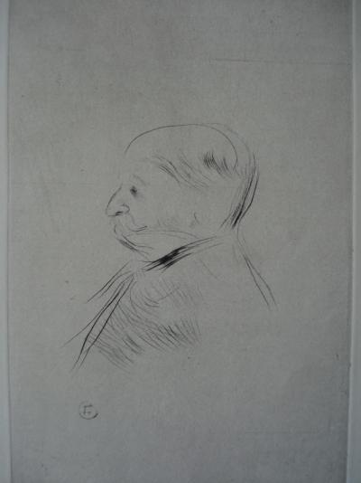 Henri de TOULOUSE LAUTREC : Portrait de Monsieur X - Gravure originale signée 2