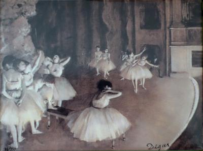Edgar DEGAS (after): Rehearsal of a ballet on stage - Signed screenprint 2