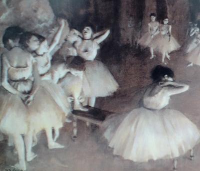 Edgar DEGAS (after): Rehearsal of a ballet on stage - Signed screenprint 2