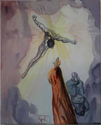 Salvador DALI (d’après) - Apparition du Christ, sérigraphie signée - 490 exemplaires 2
