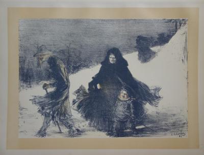 Charles LEANDRE - NOEL, Lithographie originale signée (1897) 2