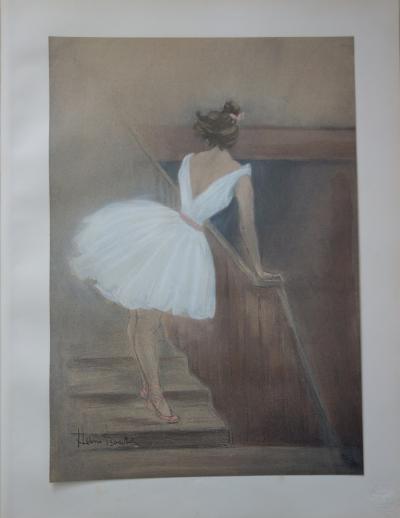 Henri Boutet  - Dans les coulisses, Lithographie originale  signée (1897)