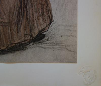 Victor Prouve  - Le baiser, Lithographie originale  signée (1897) 2