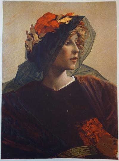 Alfred Pierre Agache - Impéria, Lithographie originale signée (1897) 2