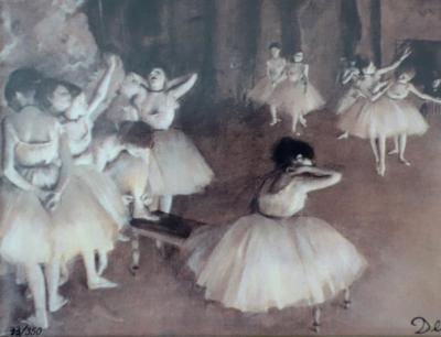 Edgar DEGAS (d’après) : Répétition d’un ballet sur la scène - Sérigraphie signée 2