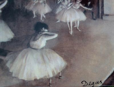 Edgar DEGAS (d’après) : Répétition d’un ballet sur la scène - Sérigraphie signée 2