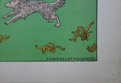 Charles DOUDELET - La Châtelaine, Lithographie originale signée (1897) 2