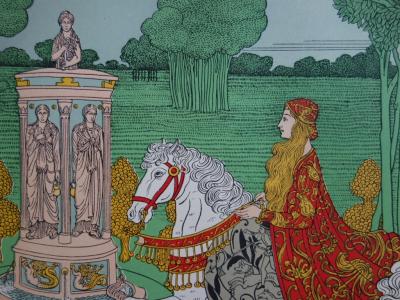 Charles DOUDELET - La Châtelaine, Lithographie originale signée (1897) 2