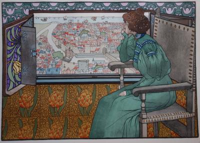 Gustave-Max STEVENS: Solveig, Original signed lithograph (1897) 2