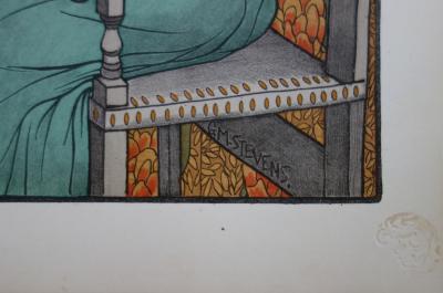 Gustave-Max STEVENS: Solveig, Original signed lithograph (1897) 2