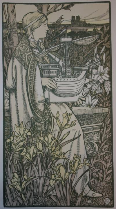 A. GIRALDON - Lutèce, 1897 - Lithographie originale signée 2