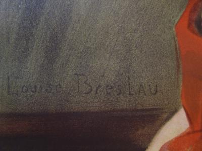 Louise BRESLAU : Fillette à l’orange , 1897 -Lithographie originale signée 2