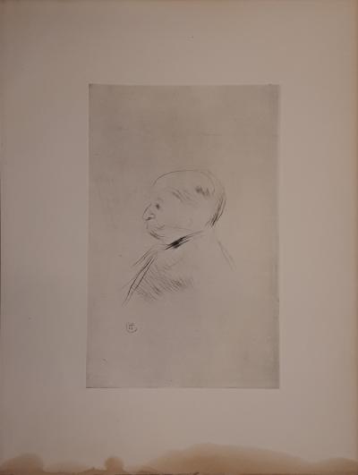 Henri de TOULOUSE LAUTREC : Portrait de Monsieur X - Gravure originale signée 2