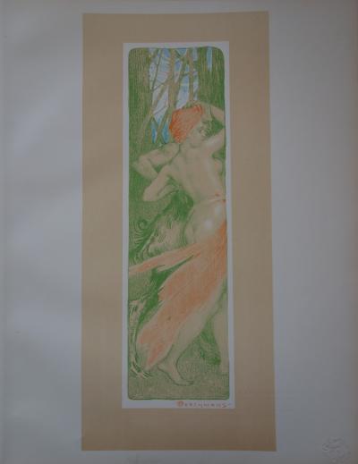Emile BERCHMANS - Renouveau, Lithographie originale  signée 2
