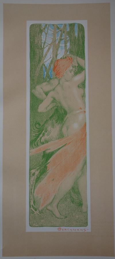 Emile BERCHMANS - Renouveau, Lithographie originale  signée 2