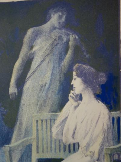 François Auguste GORGUET : Andante Nocturne, Lithographie originale signée (1897) 2