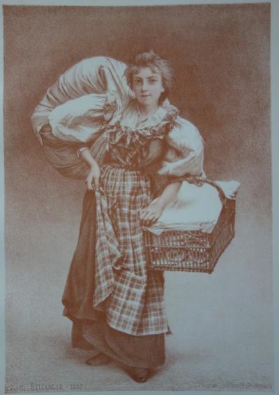 Camille BELLANGER - Die Wäscherin, 1897 - Lithografie 2