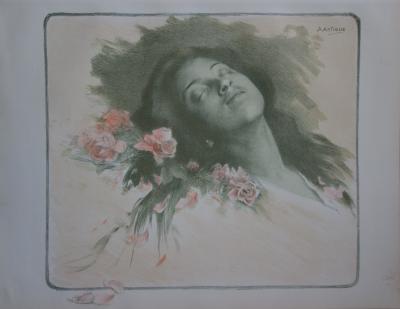 Albert-Émile Artigue -  Albine , Lithographie originale  signée (1897) 2