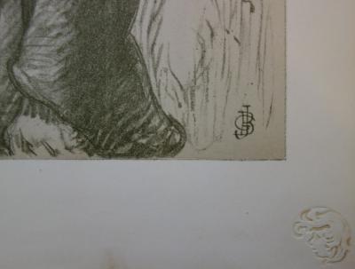 J.G. BESSON - Au pays noir, 1897, Lithographie originale  signée 2