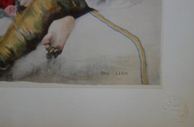Paul LEROY - Joueuses d’osselets, 1897  - Lithographie signée 2