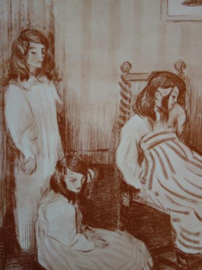 Alfredo MULLER - Bouderie, Lithographie originale signée (1897) 2
