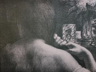 Jules FLANDRIN - La chevelure, Lithographie originale  signée (1897) 2