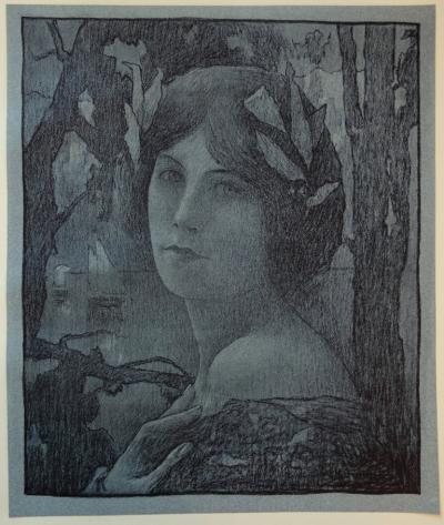 Henri Guinier - Nuit douce, Lithographie originale  signée (1897 2