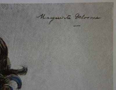 Marguerite Delorme  - La Poupée, Lithographie originale  signée 2