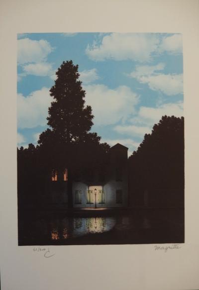 René MAGRITTE (1898-1967) - L’Empire des Lumières, Lithographie 2