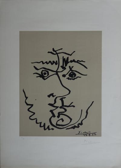 Pablo PICASSO - Visages, Lithographie signée au crayon et numérotée - 1967 2