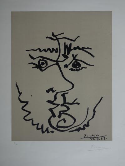 Pablo PICASSO - Visages, Lithographie signée au crayon et numérotée - 1967 2