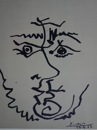 Pablo PICASSO - Visages, Lithographie signée au crayon et numérotée - 1967 2