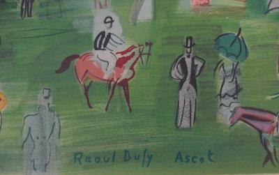Raoul DUFY (d’après) - Ascot, Lithographie signée 2