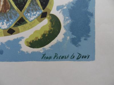 Jean Picart le DOUX - Le lièvre et la tortue, 1961, Lithographie 2
