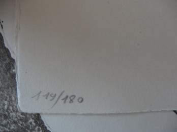 Pierre-Yves TREMOIS : L’homme et le singe, Gravure originale signée 2
