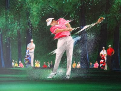 Victor SPAHN - Golf : le départ, Lithographie signée 2