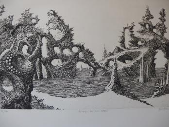 Jacques HOUPLAIN - Rivages de non-retour - Eau-forte originale signée 2
