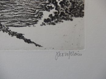 Jacques HOUPLAIN - Rivages de non-retour - Eau-forte originale signée 2