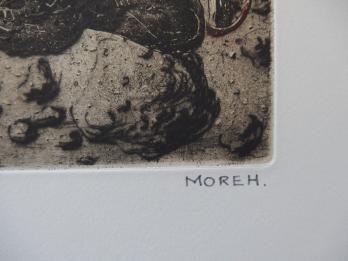 Mordecaï MOREH - Eternité d’un Zebu - Eau-forte et aquatinte originale signée 2