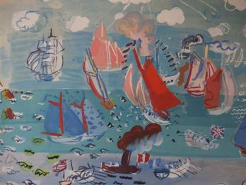 Raoul DUFY - La marine - Lithographie et pochoir signé 2