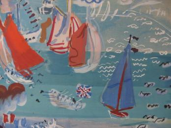 Raoul DUFY - La marine - Lithographie et pochoir signé 2