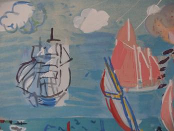 Raoul DUFY - La marine - Lithographie et pochoir signé 2