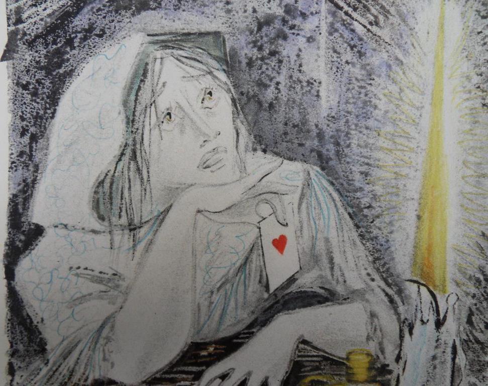 Marianne CLOUZOT Les devineresses, Lithographie originale Art