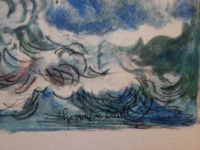 Hermine DAVID - Le dauphin, Lithographie originale signée 2