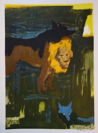 Paul COLIN - Le lion, le loup et le renard, Lithographie originale, signée 2