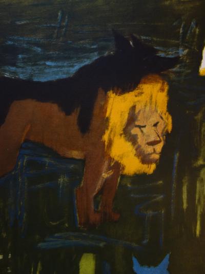 Paul COLIN - Le lion, le loup et le renard, Lithographie originale, signée 2