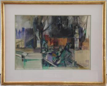 Camille HILAIRE - Le Jardin du Luxembourg, Aquarelle originale signée 2