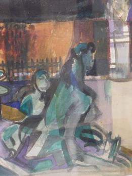 Camille HILAIRE - Le Jardin du Luxembourg, Aquarelle originale signée 2