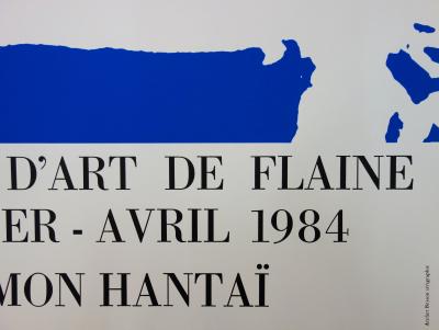 Simon HENTAI : Tabula Bleue,1984 - Sérigraphie originale 2